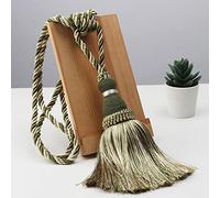 OUdini Curtain Tie Backs 2Pcs Tassels Curtain Tieback Home Curtain Holder Buckle Rope Curtain Hanging Balls for Livingroom Bedroom Tie Backs for Curtains/Green