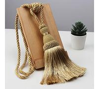 OUdini Curtain Tie Backs 2Pcs Tassels Curtain Tieback Home Curtain Holder Buckle Rope Curtain Hanging Balls for Livingroom Bedroom Tie Backs for Curtains/Gold