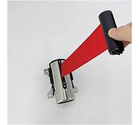 OUdini Queue Belt Barrier, Retractable Crowd Control Safety Barriers, Prevent Entry into Dangerous or Restricted Areas, for Retail Stores, Airports, Banks/Silver/6.5Ft/2M