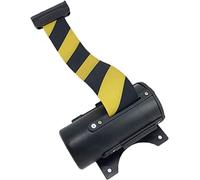 OUdini Retractable Belt Barrier, Wall-Mounted Stainless Steel Crowd Control Barriers Telesbelt, Black and Yellow Queue Belt/1Pcs/9.8Ft/3M