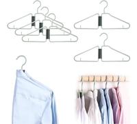 OUDIOHAI Folding Clothes Hangers for Travel - 5pcs Portable, Collapsible Coat Hangers - Fold in Half for Closet, Dorm Space Saving, Home, Towel Rack