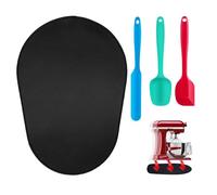 Oudizz Kitchen Appliance Sliding Mats for KitchenAid Stand Mixer and 2 Silicone Spatulas for Cooking - Sliding Mats Compatible with 5.5-6 Qt Tilt-Head Stand Mixer