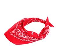 OUDQFCJ 1 x Bandana 100% Cotton Unisex for Women Men Children Plain and/or Paisley Pattern (Red)
