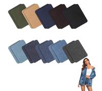 OUDQFCJ 20 Pieces Fabric Repair Patches Iron On Patches Iron On Patches for Clothes Shoes Jeans Hats (Multicolor)