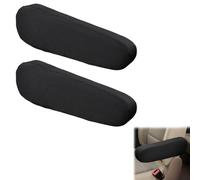 OUDQFCJ Car Armrest Cover Elastic Flat Fabric Fabric Universal Fit Car Seat Armrest Protective Cover Protector for Truck, SUV, Van, One Pair (Black)
