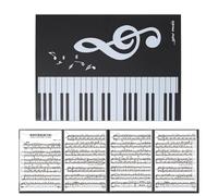 OUDQFCJ Music Folder A4 Foldable, 6-Sided Music Folder for Sheet Music, Choir Folder with Transparent Pockets, Concert and Music Folder for Musicians and Choir Singers