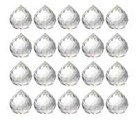 OUDQFCJ Pack of 10 Crystal Ball Sun Catcher Crystal Prism Glass Rainbow Colourful Crystals for Hanging Window Feng Shui Gift (20 mm) (Clear)
