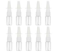 OUDQFCJ Pack of 10 Empty Nose Spray Bottles, 10 ml, Reusable Nose Spray Bottles, Plastic Nose Atomiser, Fine Spray, Essential Oils (Transparent)