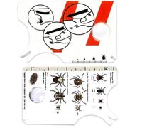 OUDQFCJ Pack of 2 tick cards with magnifying glass, quick and gentle removal of ticks from pet or humans for humans