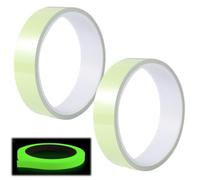 OUDQFCJ Pack of 2 Warning Tape, Self-Adhesive, Photoluminescent Marking Tape, Luminous Tape, Waterproof (5 m x 20 mm) (Green Fluorescence)