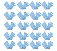 OUDQFCJ Pack of 20 Animal Breeding Gloves, Stretchy Disposable Gloves for Livestock Breeding, Soft Plastic Gloves with Extra Long Cuff (Blue)