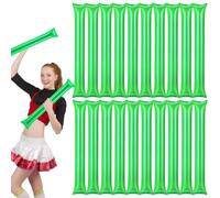 OUDQFCJ Pack of 20 Bam Bam inflatable stick set for football party, music party, birthday party. Crackmaker game applause balloons. (10 pairs) (green)