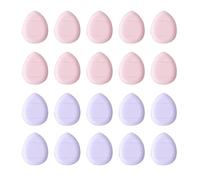 OUDQFCJ Pack of 20 Finger Powder Puff, Mini Sponges, Face Sponges, Powder Puff Triangle, Makeup for Foundation, Concealer, Foundation (Pink, Purple)
