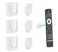 OUDQFCJ Pack of 3 Magnetic Remote Control Holder, Strong Magnetic Holder, Wall Mounted Remote Control Holder for TV, Air Conditioning, Remote Control Holder with Self-Adhesive Back (Black)