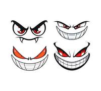OUDQFCJ Pack of 4 Stickers Eyes, Eye Stickers Robotic Lawnmower, Waterproof Self-Adhesive Eye Stickers for Car Robot Vacuum Cleaner Lawnmower (Demon)