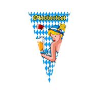 OUDQFCJ XXL Triangle Wiesn Decorative Hanging Decoration for Your Oktoberfest Dahoam (150 x 90 cm)