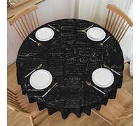 Oudrspo Abstract SciencePrint Round Tablecloth - 60 Inch, Water Resistant Washable Polyester Table Cloth for Buffet Table, Holiday Party, Dinner, Wedding