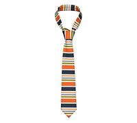 Oudrspo Abstract Stripes Colored Men's Skinny Tie Fashion Necktie, Great for Weddings, Groom, Groomsmen, Missions