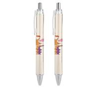Oudrspo Abstract Trippy Sunset Retro Black Pens Ballpoint Pen Ball Point Pen Smooth Writing Gel Pens Retractable 0.5 Fine Point for School Office Abstract Trippy Sunset Retro Pattern 1 PCS