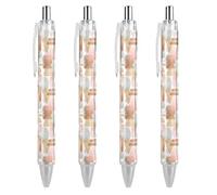 Oudrspo Aesthetic Boho Abstract Shapes Black Pens Ballpoint Pen Ball Point Pen Smooth Writing Gel Pens Retractable 0.5 Fine Point for School Office Aesthetic Boho Abstract Shapes Pattern 2 PCS