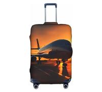 Oudrspo Airplane at Sunset Print Luggage Cover Washable Suitcase Anti-Scratch Suitcase Cover Protective Cover Fits 18-32 Inch