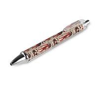 Oudrspo Ancient Egyptian Pattern Retractable Ballpoint Pens Black Gel Ink Pen Smooth Writing for Office Home Work