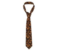 Oudrspo Ancient Greece Mythology Figure Brown Mens Silk Ties Unique Gift Fashion Casual Neckties