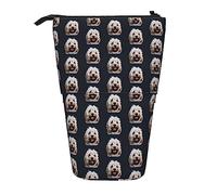 Oudrspo Apricot Cockapoo On Dark Blue Pencil Case,Stand Pencil Pouch,Telescopic Pencil Case Stand Pencil Holder Pen Bag