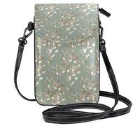 Oudrspo Art Cotton Abstract Painting Crossbody Phone Purse Small Shoulder Bag Cell Phone Pouch Leather Wallet for Women Girls