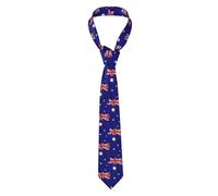 Oudrspo Australian Flag Ties For Men Elegant Suit And Tie Fashion Printed Floral Neck Tie Formal Party Wedding