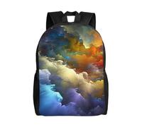 Oudrspo Backpack Travel Laptop Backpack For Men Women Lightweight Rucksack Abstract Colorful Cloud Layer Casual Daypack