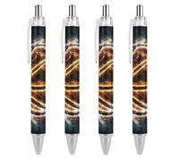 Oudrspo Basketball Ball Black Pens Ballpoint Pen Ball Point Pen Smooth Writing Gel Pens Retractable 0.5 Fine Point for School Office Basketball Ball Pattern 1 PCS