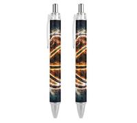 Oudrspo Basketball Ball Black Pens Ballpoint Pen Ball Point Pen Smooth Writing Gel Pens Retractable 0.5 Fine Point for School Office Basketball Ball Pattern 1 PCS