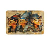 Oudrspo Bath Mat Retro Three Egyptian Pharaohs Absorbent Non Slip Doormat 19.7x31.5 in Washable Diatomaceous Shower Mat Floor Mats for Bathroom Kitchen Entryway