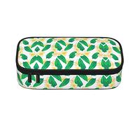 Oudrspo Big Capacity Pen Pencil Case for Adluts Teen Kids Makeup Organizer Bag Multi Purpose Pen Pouch Office Stationary Box for School Work Travel,Yellow Flower