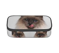 Oudrspo Birman Cat Special Pencil case for Girls Boys, Big Capacity Pencil case Large Pencil Pouch, Students Stationery Pen Bag Pencil Bags with Zipper for School Office Work