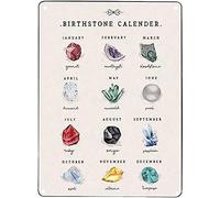 Oudrspo Birthstone Calender Chart Metal Tin Signs Retro Gemstone Posters Club Office Bar Cinema Cafe Home Wall Decor Plaque 8x12inch
