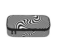 Oudrspo Black and White Zebra Stripe Pencil Case,Big Capacity Pencil Bag Pen Case Pencil Pouch,Durable Stationery Pouch Zipper Office College School Large Storage for Teen Boys Girls Students