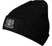 Oudrspo Black Navy Diver We Dive The World Over (Silver) Winter Unisex Beanie Warm Thick Knitted Hat Soft Stretch Skull Hat