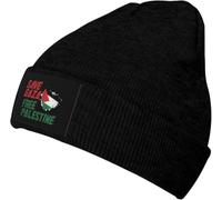 Oudrspo Black Save Gaza Free Palestine Winter Unisex Beanie Warm Thick Knitted Hat Soft Stretch Skull Hat
