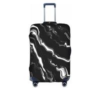 Oudrspo Black White Marble Print Print Luggage Cover Washable Suitcase Anti-Scratch Suitcase Cover Protective Cover Fits 18-32 Inch