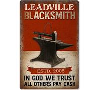 Oudrspo Blacksmith Knowledge Metal Tin Sign Blacksmith Master of The Forge Retro Infographic Aluminum Poster Club Kitchen Cafe Bar Plaque 8x12 Inch