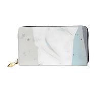 Oudrspo Blue and White Art Women's Long Zipper Wallet, 7.48x4.13 Inches, Comes with Credit Card Slots Inside, Lightweight and Durable.