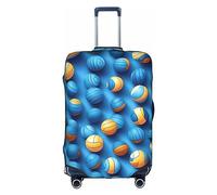 Oudrspo Blue Volleyball Print Luggage Cover Washable Suitcase Anti-Scratch Suitcase Cover Protective Cover Fits 18-32 Inch
