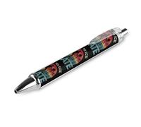 Oudrspo Born to Ice Skate Retractable Ballpoint Pens Black Gel Ink Pen Smooth Writing for Office Home Work