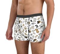 Oudrspo Boxers For Men - Men'S Underwear Boxer Briefs Comfortable Breathable, Cute Math Numbers Mens Underwear