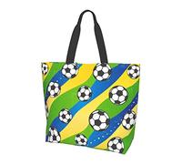 Oudrspo Brasil Futebol Tote Bag For Women,Womens Tote Bags,Waterproof Tote Purse for Teacher,Gym,Work,School with interior Pocket