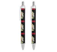 Oudrspo British England Retractable Ballpoint Pens Black Gel Ink Pen Smooth Writing for Office Home Work