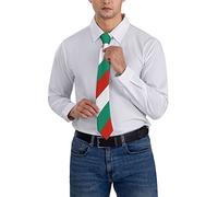 Oudrspo Bulgaria Flag Bulgarian Country Striped Necktie Men'S Neck Ties Mens Party Business Neckties Soft Skil Tie