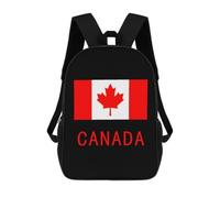 Oudrspo Canada Flag Classic 17 Inch Backpack Daypack | Travel Daypacks Casual Shoulder Bag with Adjustable Strap for Men Women